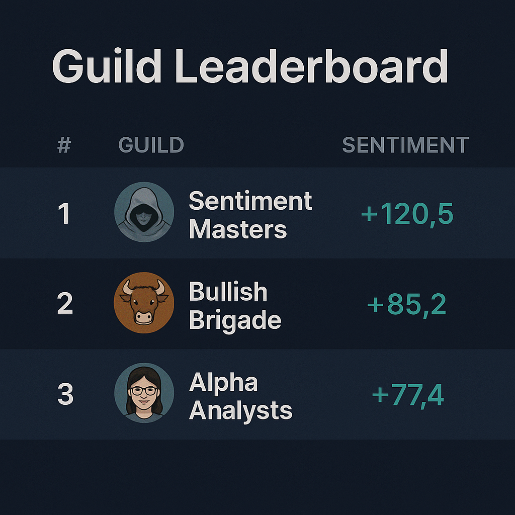 Guild leaderboard interface
